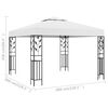 vidaXL Gazebo 3x3 m White 180 g/m²