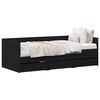 vidaXL Daybed with Headboard Black Oak 90 x 200 cm Engineered Wood