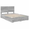 vidaXL Bed Frame with Drawer Grey Sonoma 140 x 200 cm Engineered Wood