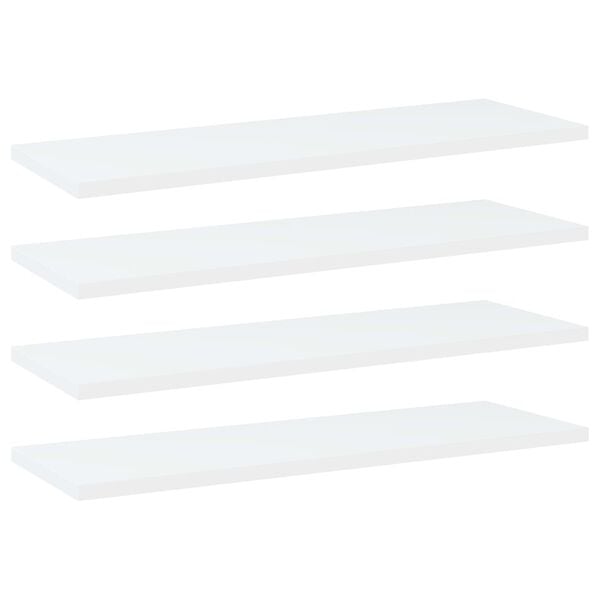 vidaXL Bookshelf Boards 4 pcs White 60x20x1.5 cm Engineered Wood