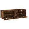 vidaXL TV Wall Cabinet Smoked Oak 100x30x30 cm Engineered Wood