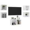 vidaXL 5 Piece TV Cabinet Set White Engineered Wood