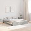 vidaXL Storage Bed Frame Concrete Grey 160 x 200 cm Engineered Wood