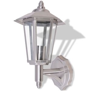 vidaXL Outdoor Uplight Wall Lantern Stainless Steel