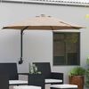 vidaXL Garden Parasol Manual Taupe and Black 248 x 248 x 148 cm