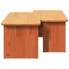 vidaXL Coffee Table 2 pcs Wax Brown Solid pine wood