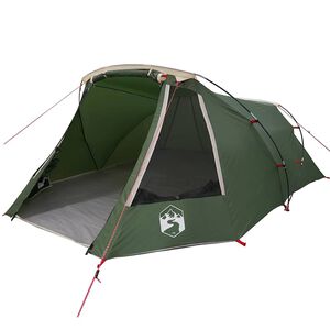vidaXL Tunnel Tent 3-Person 3-Person Green and White