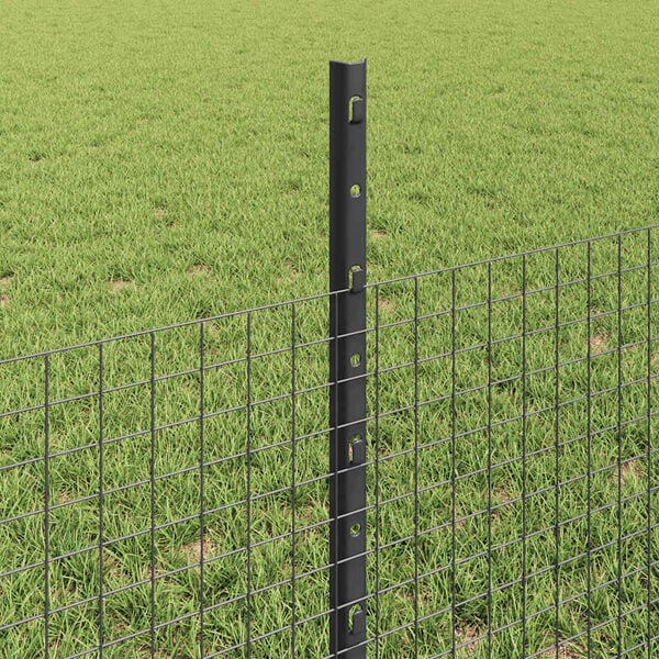 vidaXL Fence and Post Grey 0.5 x 25 m Steel