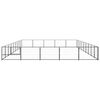 vidaXL Dog Kennel Black 45 m&sup2; Steel
