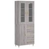 vidaXL Highboard Grey Sonoma 69,5x34x180 cm Engineered Wood