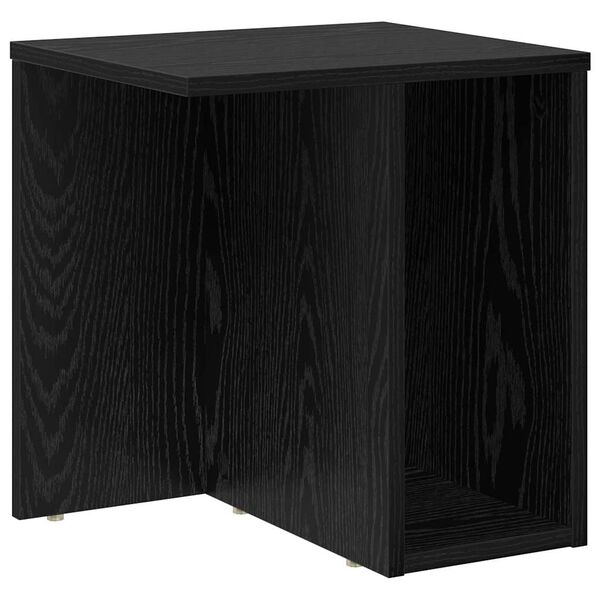 vidaXL End Table Black Oak 37 x 32 x 40 cm Engineered Wood