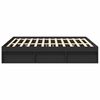 vidaXL Bed Frame without Mattress Black 180x200 cm Super King Super King Size