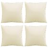 vidaXL Sofa Cushions 4 pcs Cream 60x60 cm Fabric