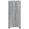 vidaXL Rolling Cabinet Grey sonoma 55x40x91 cm Engineered Wood