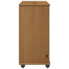 vidaXL Rolling Cabinet Honey Brown 63.5 x 39 x 79 cm Solid Pine Wood