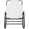 vidaXL Rocking Sun Lounger Cream Steel and Textilene