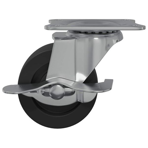 vidaXL Caster 12 pcs Black and silver 50.7 x 50.7 x 24.4 mm