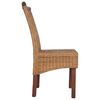 vidaXL Dining Chairs 6 pcs Brown Natural Rattan