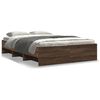 vidaXL Bed Frame without Mattress Brown Oak 120x200 cm Engineered Wood