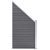 vidaXL WPC Fence Set 4 Square + 1 Slanted 792x186 cm Grey