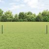 vidaXL Fence with Post Green 0.4 x 25 m Steel and PVC