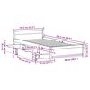 vidaXL Bed Frame without Mattress 100x200 cm Solid Wood Pine
