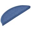 vidaXL Stair Mats 10 pcs 56x17x3 cm Blue Half Round