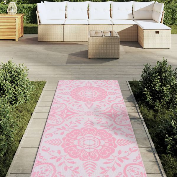 vidaXL Outdoor Carpet ARAKIL Pink 80x250 cm PP