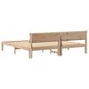 vidaXL Bed Frame with Headboard Brown 200 x 200 cm Solid pine wood