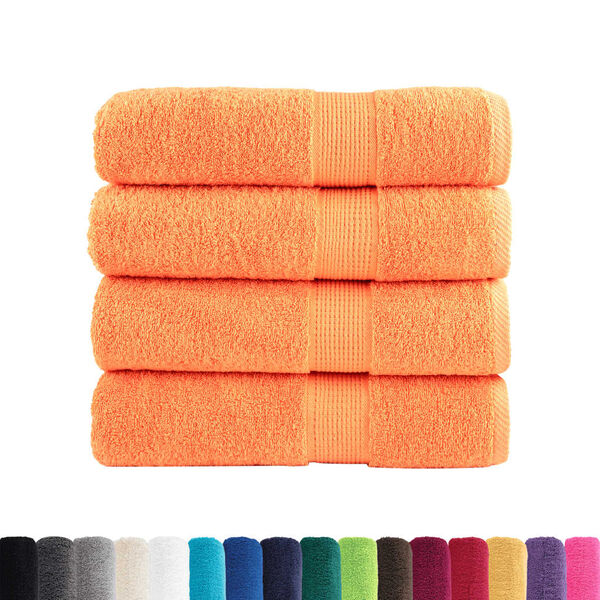 vidaXL Premium Bath Towels "SOLUND" 4 pcs Orange 100x150 cm 600 gsm