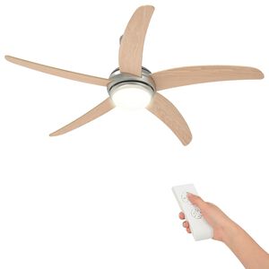 vidaXL Ceiling Fan with Light &Oslash; 130 cm Sonoma