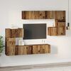 vidaXL TV Cabinet Set Wall-mounted 8 pcs Old Wood Engineered Wood
