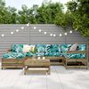 vidaXL 7 Piece Garden Sofa Set Impregnated Wood Pine
