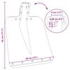 vidaXL Shovel Head 4 pcs Silver 45 x 38 cm Aluminum