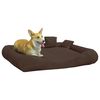 vidaXL Dog Cushion with Pillows Brown 135x110x23 cm Oxford Fabric