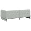 vidaXL Corner Bed Frame with Headboard Light Grey 90 x 200 cm Velvet