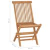 vidaXL Folding Garden Chairs 6 pcs Solid Teak Wood