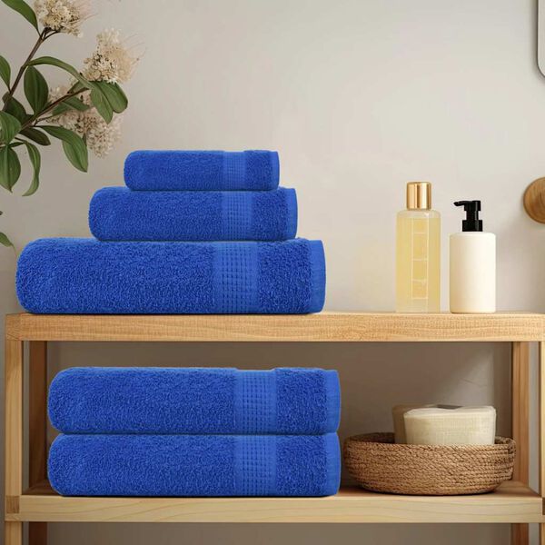 vidaXL 6 Piece Towel Set "FROGN" Blue 360 gsm