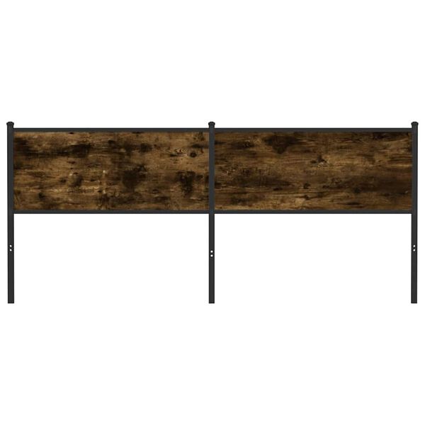 vidaXL Headboard Smoked Oak 190 cm Engineered Wood and Steel
