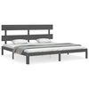 vidaXL Bed Frame without Mattress Grey 200x200 cm Solid Wood Pine