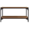 vidaXL TV Cabinet Brown Oak 80x33x41 cm Engineered Wood and Steel