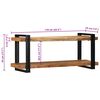 vidaXL Wall Shelf 110x33x45 cm Solid Wood Acacia