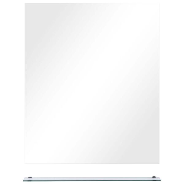 vidaXL Wall Mirror with Shelf 50x60 cm Tempered Glass