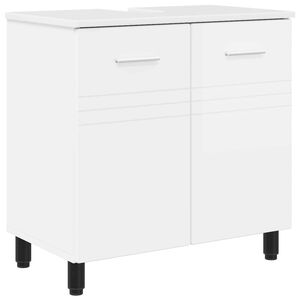 vidaXL Bathroom Vanity Unit High Gloss White 60 x 35 x 60 cm