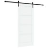 vidaXL Sliding Door 86 x 198.5 cm Engineered Wood White and Black