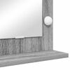 vidaXL Vanity Mirror with LED Strip Lights Grey Sonoma 80 x 55 x 18 cm