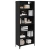 vidaXL Highboard Black Oak 69.5 x 34 x 180 cm Engineered Wood
