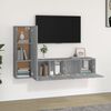 vidaXL 3 Piece TV Cabinet Set Grey Sonoma Engineered Wood
