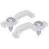 vidaXL LED Strip Clips 2 pcs Transparent 2 x 1 x 0.5 cm