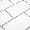 vidaXL Subway Tile 10 pcs White Grey 30.5 x 30.5 cm